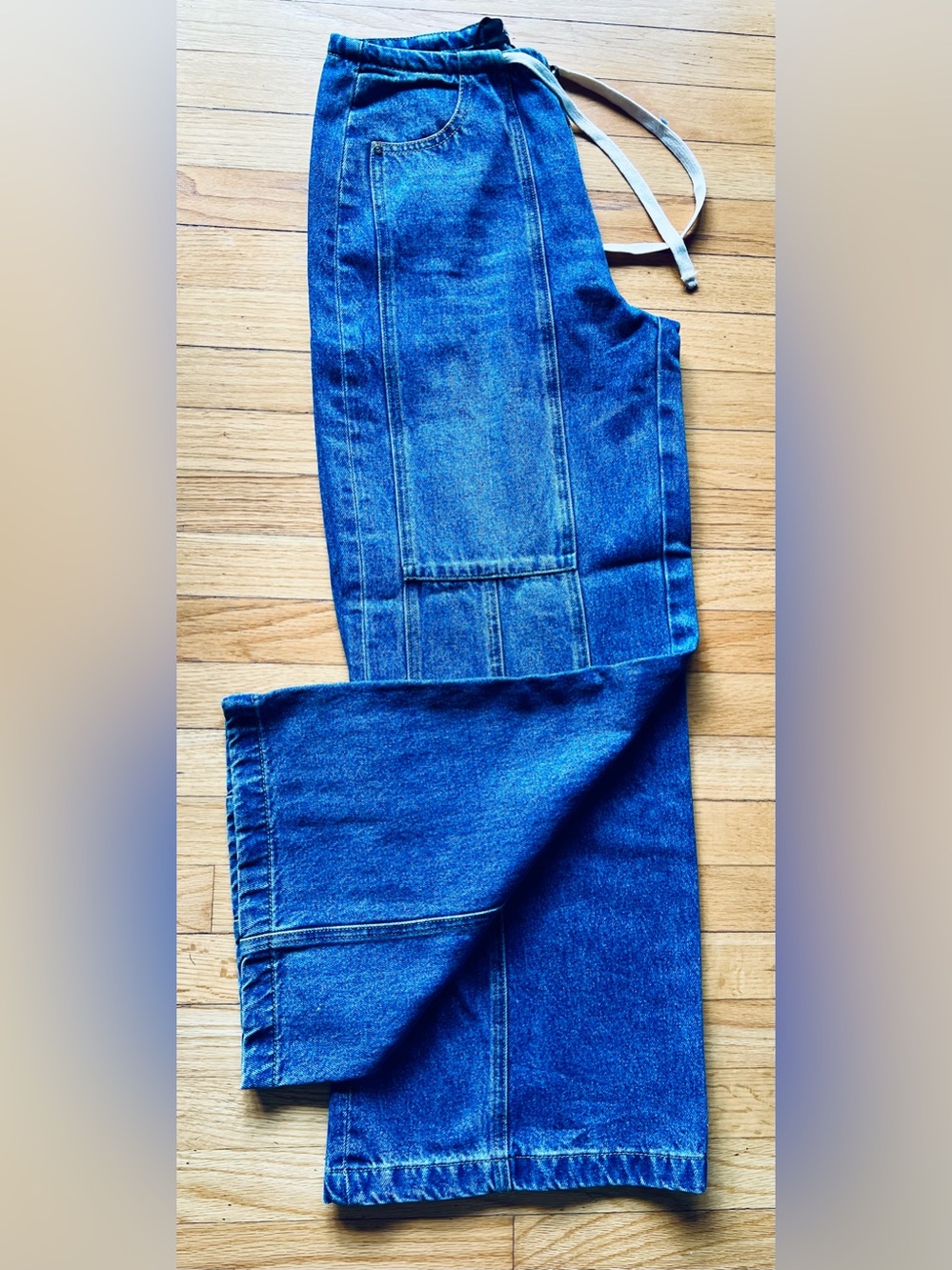 AKIRA Wide Leg Woman Jeans in Blue Wash